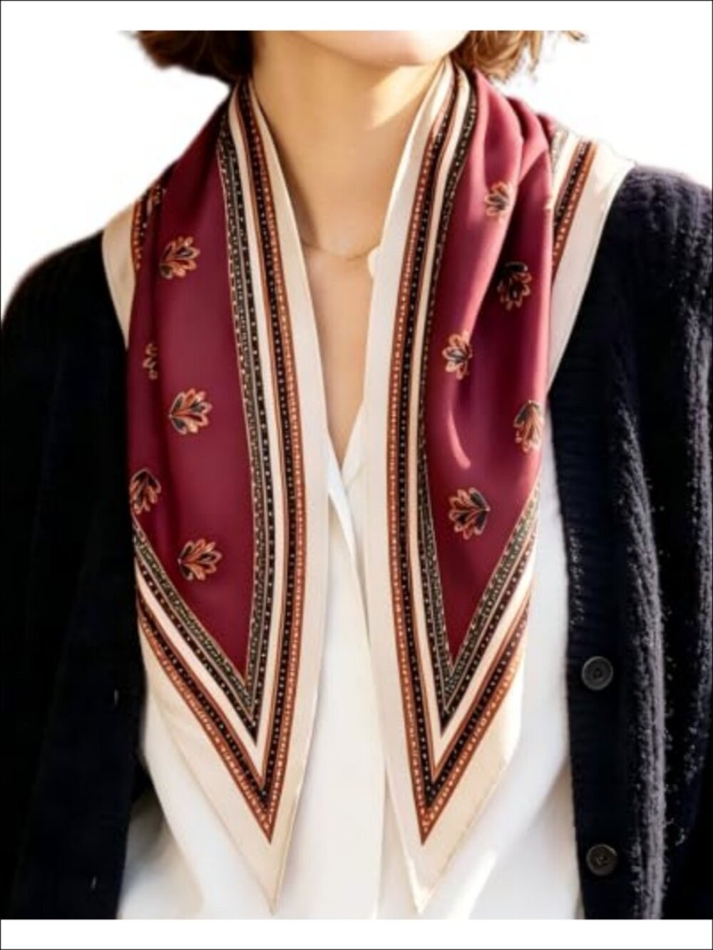 Triangle Waist Scarf Belt Polyester Satin Shawl Neck Wrap Hair Accessory Women